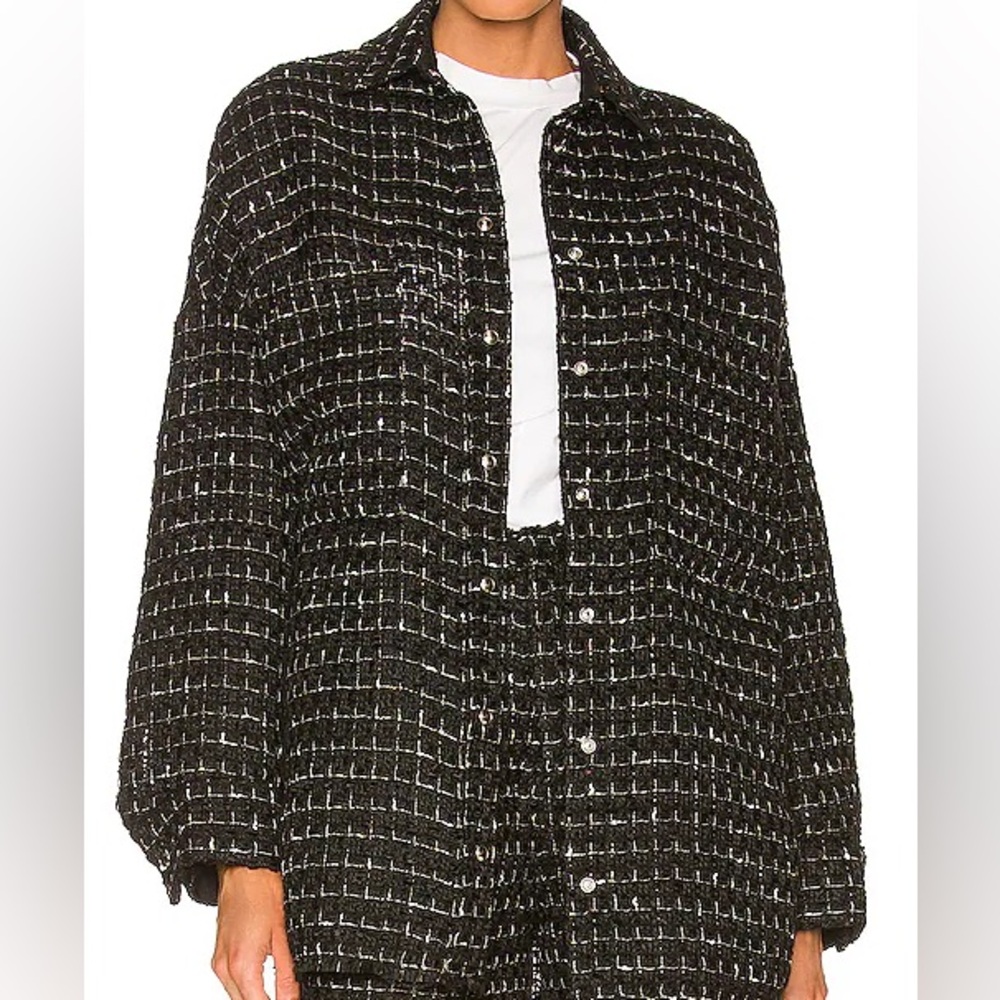 Zara Monochrome Tweed Jacket